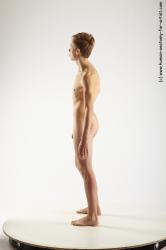 Nude Man White Standing poses - ALL Slim Short Blond Standing poses - simple Realistic